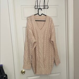 Cozy Cream Cable Knit Sweater
